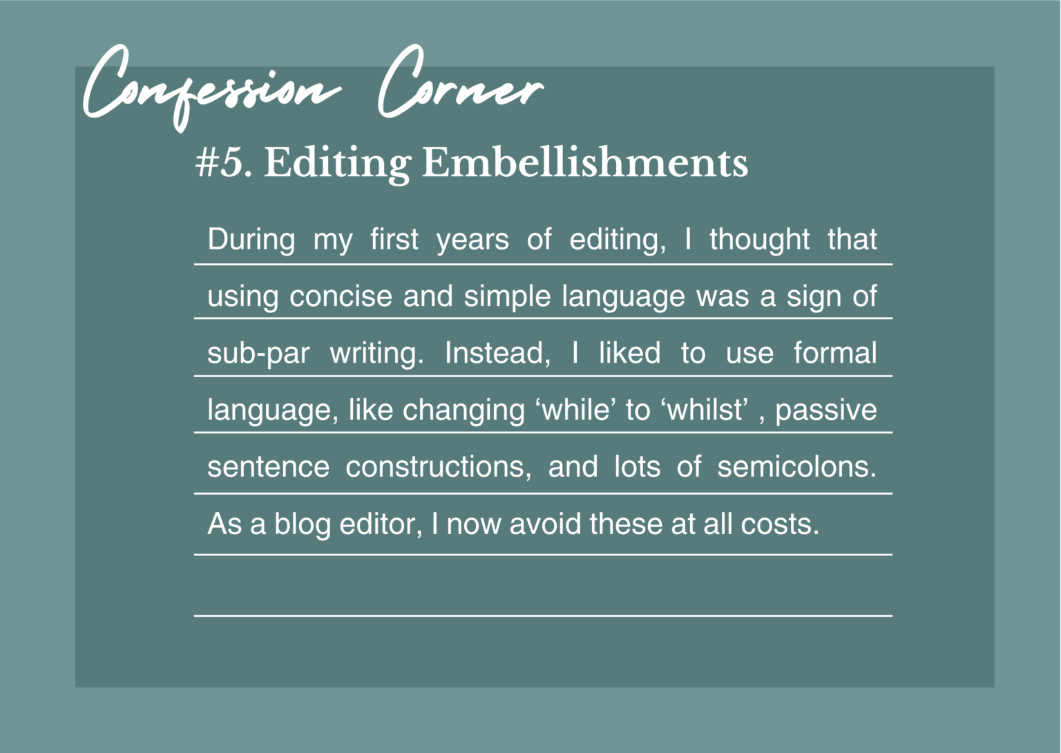 Editor Confessions: 6 Common Editing Pitfalls (and How to Avoid Them)